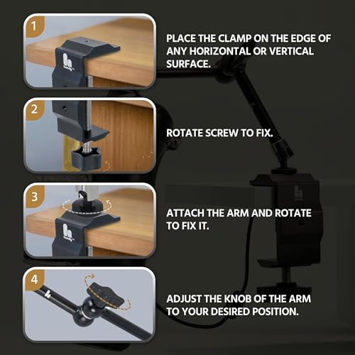 the handy handsfree desk mount sex toy - automatic male masturbator with clamp holder - adjustable arm mount