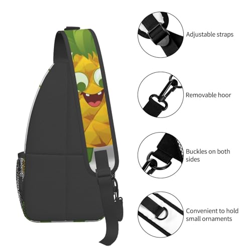 Bolso cruzado casual unisex estilo sling negro miniatura 5