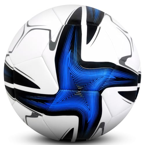 KWJEIULSOQ Balón de fútbol talla 5, para niños, unisex, para entrenamiento oficial, talla 5, para interior y exterior, a prueba de explosiones, tamaño 5, para jóvenes y adultos