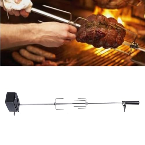Electric Barbecue Kit Rotisserie Grill Kit, 304 Stainless Steel, Stable Rotating Motor, 15kg Load Capacity, BBQ Grill Kit for Backyard Outdoor