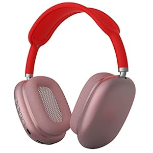Whisverse Bluetooth 5.0 Hoofdtelefoon, Over-Ear Draadloze Hoofdtelefoon, voor Game Console , Computer (Rood)