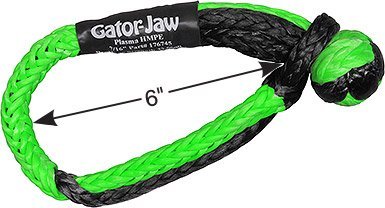 Bubba Rope GatorJaw 7/16 Soft Shackle, Green, 32,000 lbs Tension, Wakeboarding Towing Shackle