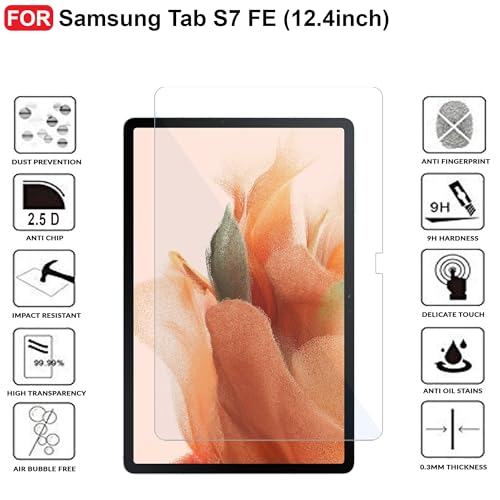 Image of CEDO Samsung Tab S7 Fe (12.4 inch) Tempered Glass | Screen Protector Clear Tempered Glass for Samsung Tab S7 Fe (12.4 inch)