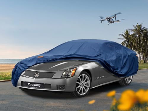 Image of Kaugung Heavy Duty Car Cover Custom Fit Cadillac XLR (2003-2010), Waterproof All Weather Resistant Outdoor Sun Rain Dust Snow Protection with Anti-Theft Lock. (USA Warehouse, Within 3-7 Days)