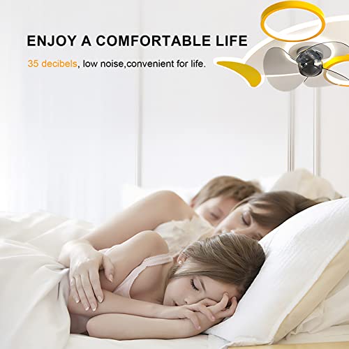 Ventilateur de plafond avion LED 90W dimmable avec télécommande pour chambre enfant - 2