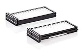 MANN-FILTER Innenraumfilter CU 23 000-2 Kabinenluftfilter Satz (2er Set) / Maße: H = 37 ; A = 227 ; B = 100 / Premium-Filter in Erstausrüstungsqualität