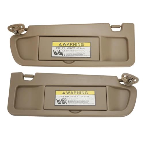Pare-Soleil Conducteur Gauche Antireflet avec Miroir Intégré Beige