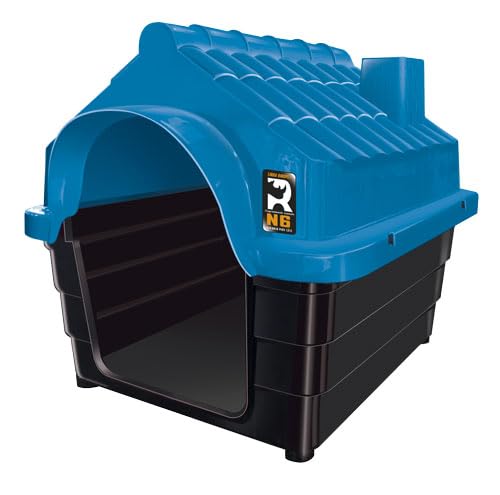 Casinha Grande Plástica Desmontável para Cachorros N6 Casa Azul