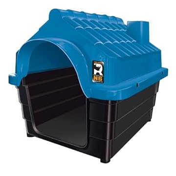 Casinha Grande Plástica Desmontável para Cachorros N6 Casa Azul