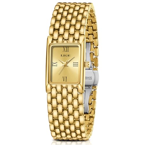 Image of LIGE Watches for Women Luxury Ladies Quartz Wrist Watches with Stainless Steel Bracelet,Waterproof.Womens Casual Fashion Small Watch Bracelet