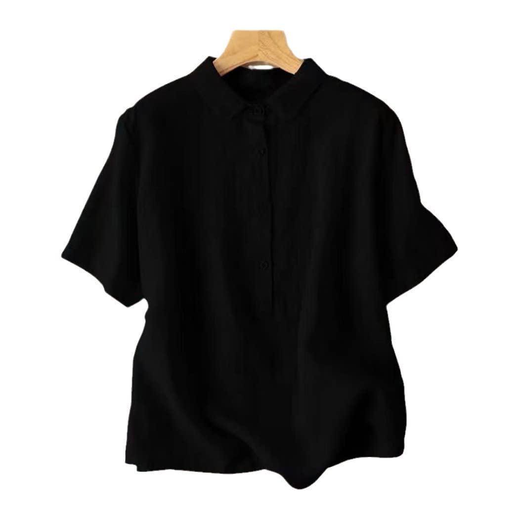 Ensemble 2 pièces de qualité supérieure avec chemise solide et short pour femme - 5