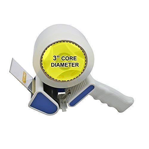 Tape King TX100 Packing Tape Dispenser Gun - Plus 1 Free Roll of Packaging Tape - Best Side Loading 2 Inch Lightweight Ergonomic Industrial Gun for Shipping, Moving, Carton and Box Sealing