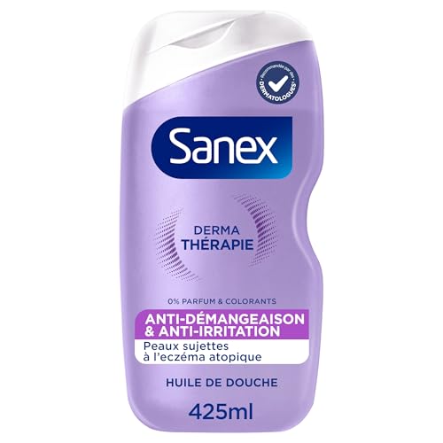SANEX-Derma Thérapie-Huile de douche anti-démangeaisons et anti-irritations pour les peaux sujettes à l’eczéma atopique-moins d' irritations après 3...