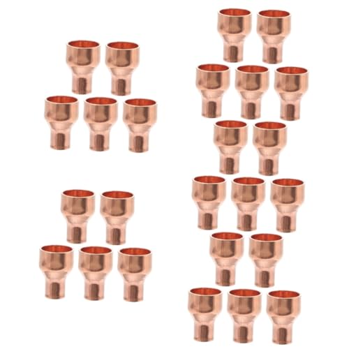 Cabilock 5sets 5pcs Copper Reducing Straight Coupling Connector Copper Welding Fitting for Air Conditioning Plumbing and Water Supply to Easy to Weld 5pcs*5