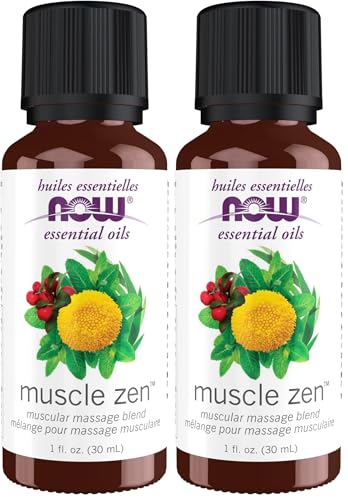 NOW Foods Essential Oils, Muscle Zen™ Essential Oil Blend (Pack of 2)
