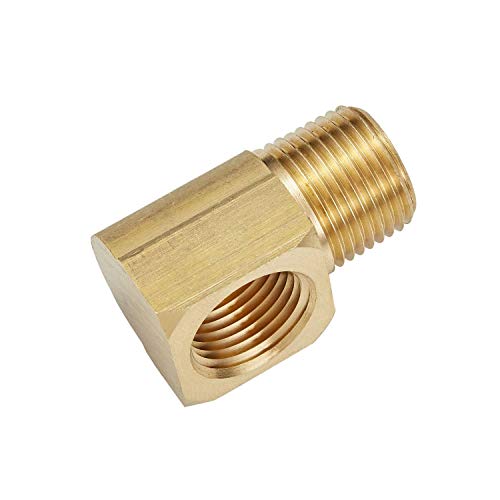 Litorange 2 PCS Metals Brass Pipe Fitting 90 Degree Barstock Street Elbow 3 8 NPT Male Pipe x 3 8 NPT Female Pipe