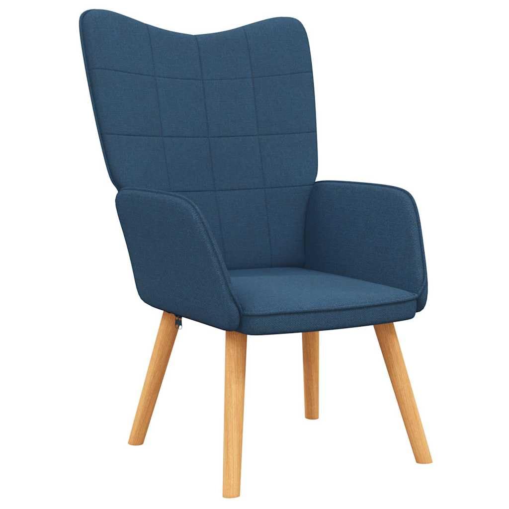 vidaXL Relaxsessel Fernsehsessel Sessel Polsterstuhl Polstersessel Esszimmerstuhl Wohnzimmerstuhl Relaxstuhl Stuhl 62x68,5x96cm Blau Stoff