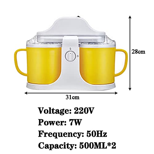 RSHJD Eismaschine Selbstkühlend 500ML, Klein Speiseeismaschine für 2-4 Personen, Eiscrememaschine mit Sichtbarer Deckel… – Bild 8