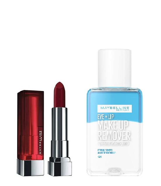 Maybelline New York Color Sensational Creamy Matte Lipstick -903 Midnight Date (3.9g) + Maybelline New York Makeup Remover 40ml