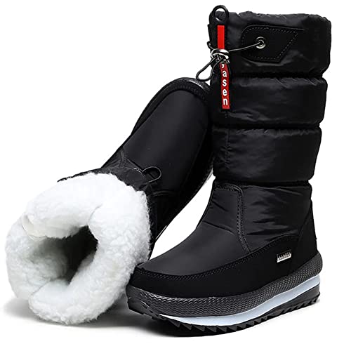 Damen-Schneestiefel mit Reißverschluss Winter Gebaut für Komfort, Winter...