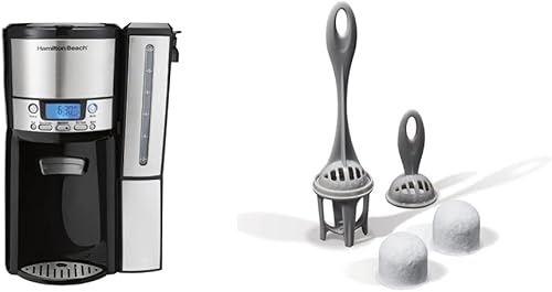 Miniatura 1 de Hamilton Beach Cápsulas y mango de repuesto para filtro de agua para cafetera, carbón, paquete de 2 (80674R) y Hamilton Beach (47950) cafetera con