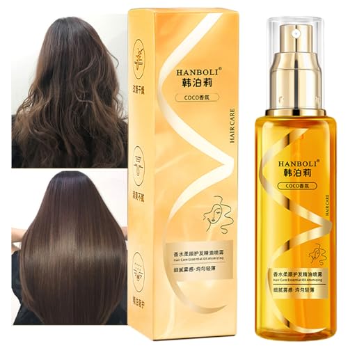 Skuda Spray Brillo para el Cabello | 100 ml de Aceite Con Fragancia Rizada, Extractos de Plantas, Sin Carga, Hidratante y Nutritivo