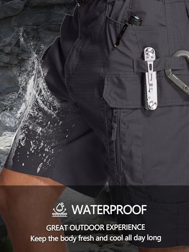 Mens Hiking Cargo Shorts, Quick Dry Tactical Shorts for Fishing Safari, Lightweight Waterproof Short(No Belt)4