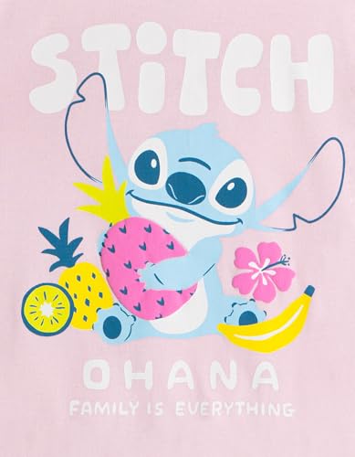 Disney Lilo & Stitch Little Girls T-Shirt and Gauze Shorts Outfit Set Lavender Pink Stitch 6 - image 4