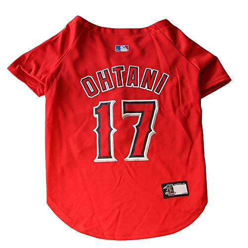Image of MLBPA Dog Jersey - SHOHEI OHTANI #17 Pet Jersey - MLB Los Angeles Angels Mesh Jersey, Large