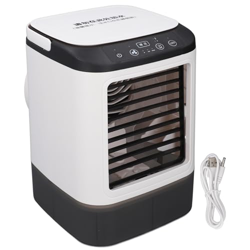 Condizionatore Portatile con Serbatoio da 900 Ml Raffreddatore D'aria Evaporativo a 7 Colori LED Umidificatore a 2 Livelli Ventola di Raffreddamento a 3 velocità