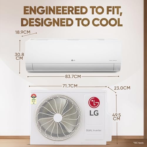 Image of LG 3 Star (2.0) Split AC with AI Convertible 6-in-1 Cooling with Anti Virus Protection,Diet+, Silver Deco, 2025 Model (US-Q24SNXE) White