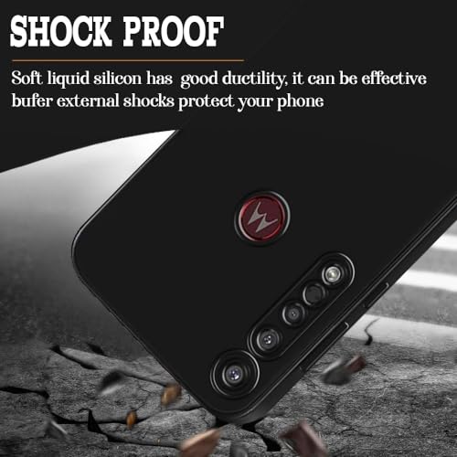 Image of Back Cover for Motorola Moto G8 Plus 4G | Full Camera Protection | Premium Liquid Silicon Case | Flexible Bumper Case for Motorola Moto G8 Plus 4G (Black)