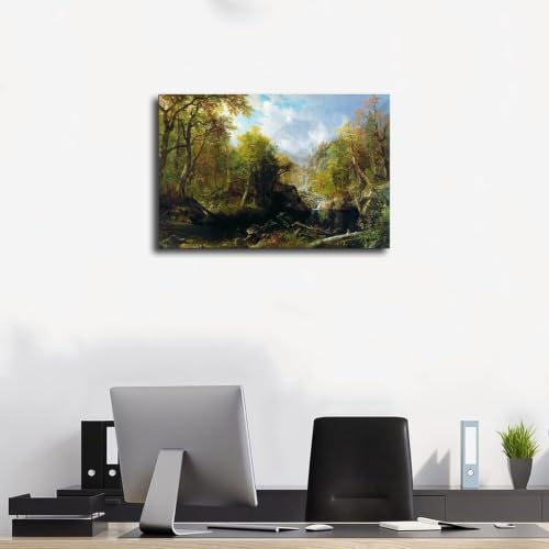 Poster The Emerald Pool Albert Bierstadt impression toile 40x61 cm
