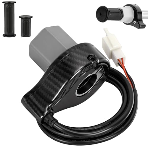 Image of EOPOAYI Imitation Carbon Fiber MX350 Throttle Replacement for Razor MX400 MX350 (V33+) Dirt Rocket Bike E300 (V20+) E200 (V24+) Electric Scooter Pocket Mod, 24V Twist Throttle Kit with Handlebar Grips