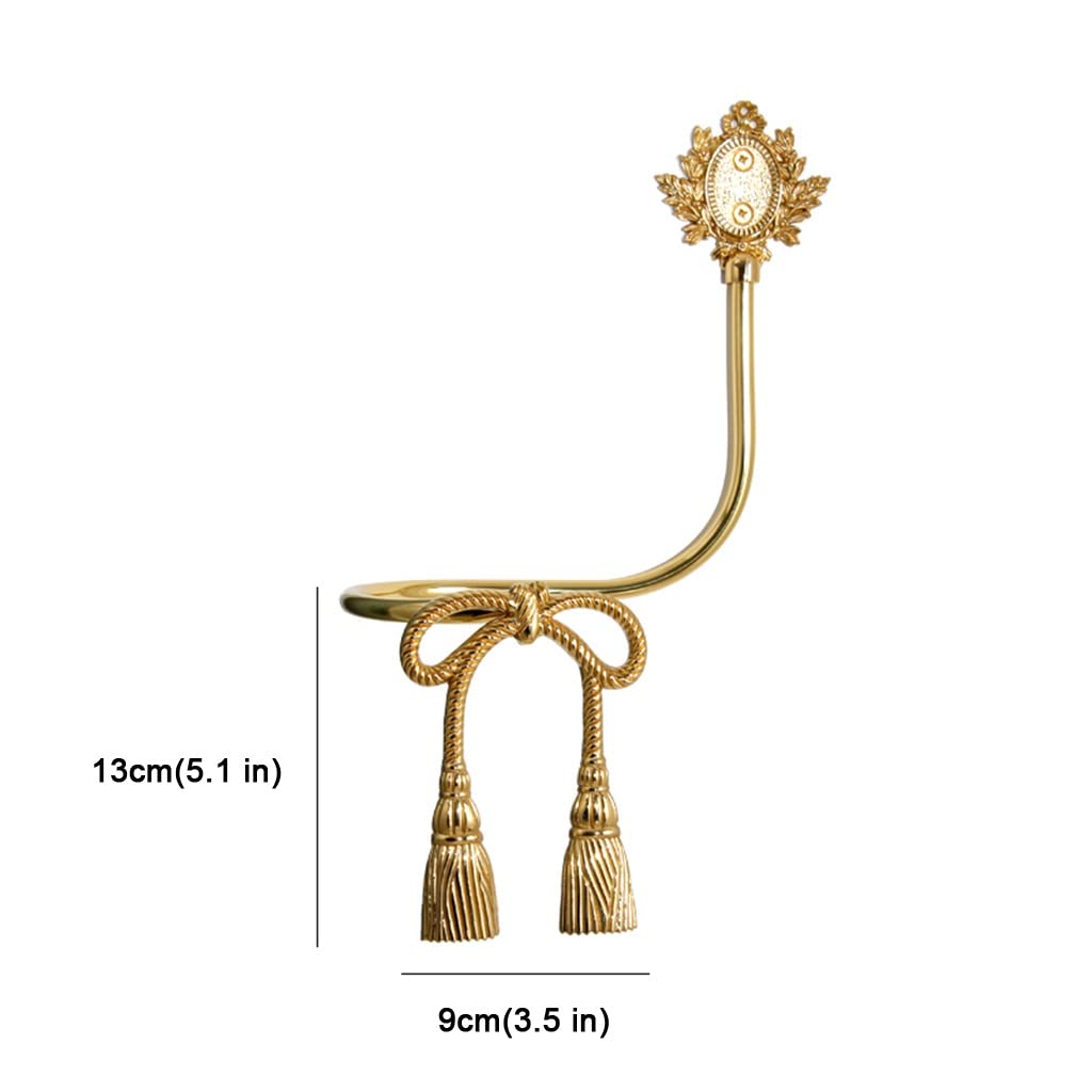 Embrasses de Rideaux, Supports de Rideaux, Attaches de Rideaux, Corde de Chanvre, nœud décoratif, embrasses de Rideaux, Crochet de Rideau en Laiton, embrasses de draperie,Brass-Right 1 pc
