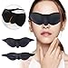 Moisture Chamber Glasses for Dry Eyes, Silicone Hydrating Sleep Mask Blackout Goggles Reusable Lightweight Zero Eye Pressure 3D Soft Breathable Eye Cover for Side Sleeper Men Women(Black)