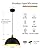 PINDODO 11.8" Black Pendant Lights 2 Pack and 15.7" Industrial Pendant Light 2 Pack