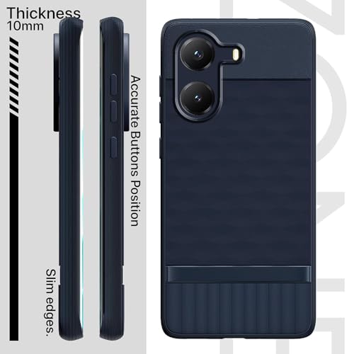 Image of Shockproof Case for Poco X7 Pro 5G | Full Camera Protection | TPU Flexible Back Cover for Poco X7 Pro 5G (Steel Blue)