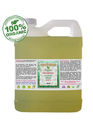 Aceite de ricino 100 % puro y natural refinado prensado en frío extra virgen a granel aceite portador  32 oz  para pestañas, pestañas, cuero
