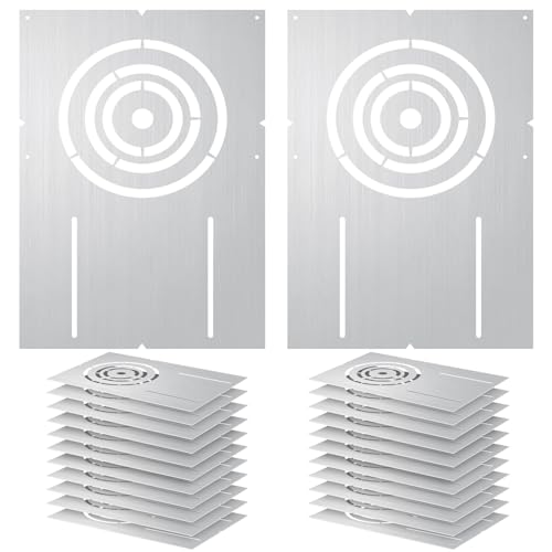 Tellegloww 24 Pcs New Construction Mounting Plate 3-4-6 Inch Symmetric Round Hole, Flat Steel Rough-in Bracket for Recessed Lighting Housing, LED Downlight Support, Silver