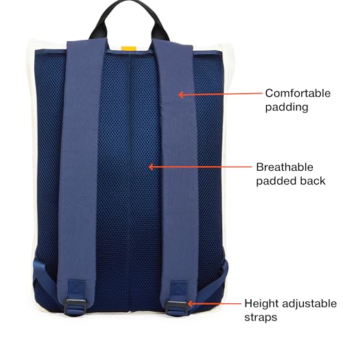 Nasher Miles Chelsea Roll-Top Backpack 28 Liters Water Resistant, Top-Open, Padded, Premium Polyurethane Laptop Backpack for Men and Women Collage and School - Image 8