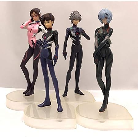 Amazon 新世紀エヴァンゲリオン 碇シンジ 綾波レイ 渚カヲル マリ フィギュア 台座付き 計4点 セット フィギュア ドール 通販