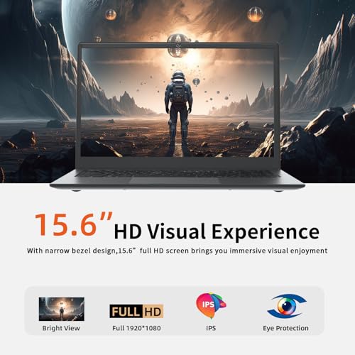 Image of 15.6 inch Laptop Computer,Celeron N4020,4GB RAM and 192GB SSD,Windows 11 Laptop Computers with FHD 1920 * 1080 IPS Display Notebook PC,Slim and Lightweight Notebook,Work and Students laptops,Gray, WPS