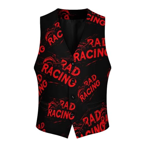 Rad Racing Casual Suit Vest for Men Formal Business Dress Regular Fit Waistcoat Tuxedo3