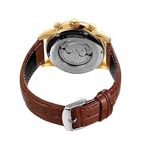 Image of FORSINING Men's Automatic Watch Power Reserve Date Display Fashion Mechanical Wristwatch