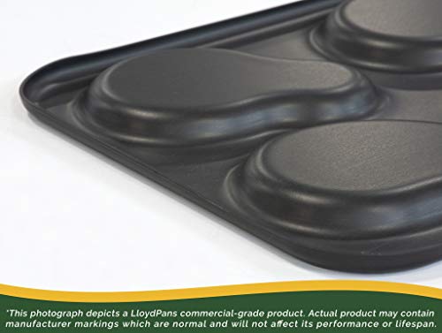 LloydPans Egg Pan, 9.5 x 11 Inch 4-Cavity Irregular Egg Pan, Pre-Seasoned PSTK