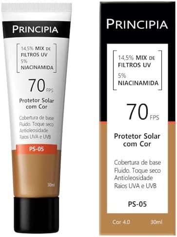 Protetor Solar Facial Principia 14,5% Mix de Filtros UV + 5% Niac...