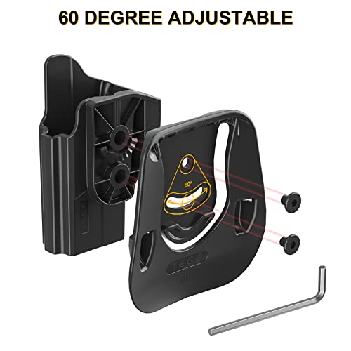 Taurus G2C Holster, Level Ii Retention Holster For Taurus G2C/G3C/2S, Taurus Millennium G2 Pt111/Pt140 Holster, Owb Polymer For Concealed Carry, Index Finger Released, 60-Degree Adjustable, Right #TOP3