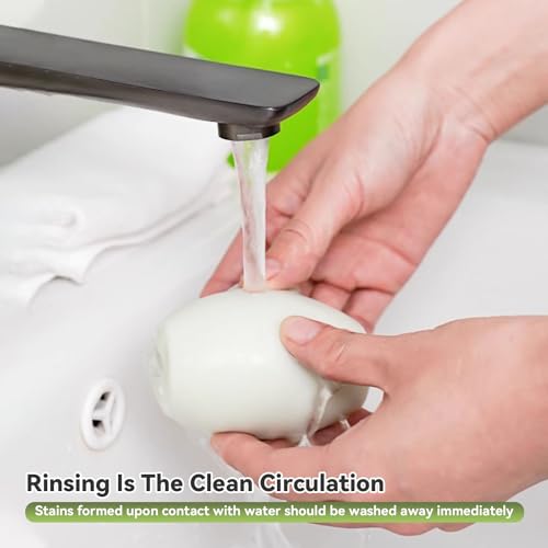 xolear 2 Stück Wiederverwendbare Fusselrolle, Waschbare Klebrige Gel Fusselrolle Ball, Tierhaarentferner Fusselrollen, Kompakt Tragbar Fusselroller für Tierhaare Kleidung Haare Staub (Grün, Weiß)