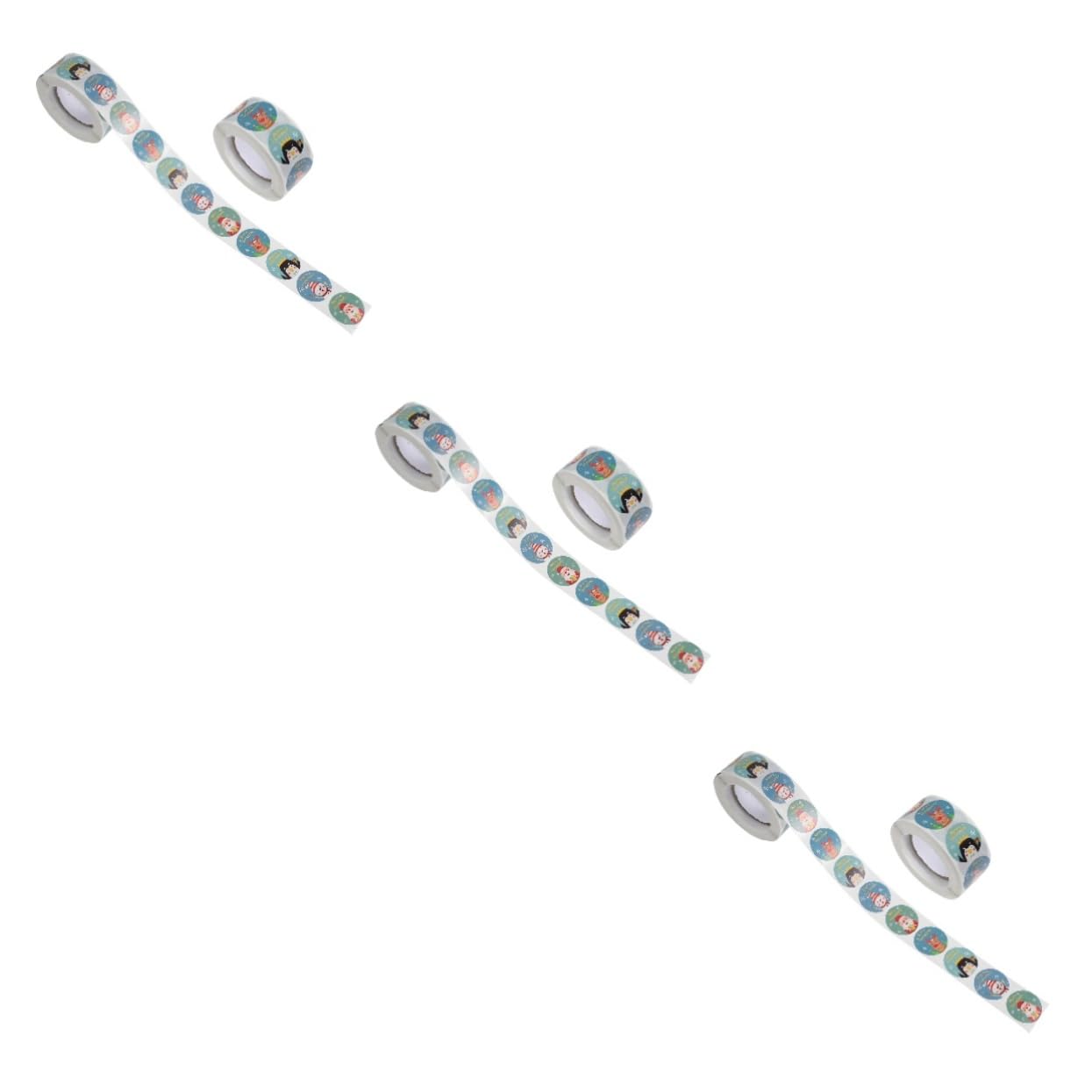 Tofficu 6rotoli Adesivi Natalizi Decorativi Di Etichette Per Regali e Biglietti Di Auguri Perfetti Per Pacchetti e Progetti Fai Te Durante Natale